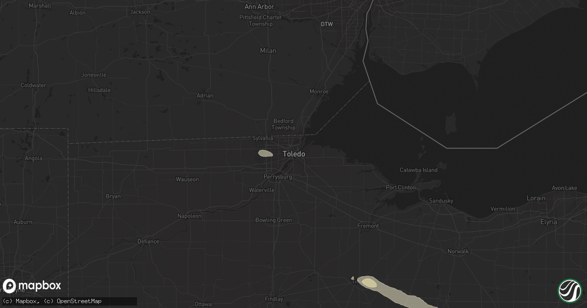 Hail map in Toledo, OH on May 6, 2014