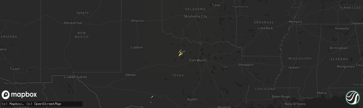 Hail map on May 6, 2014