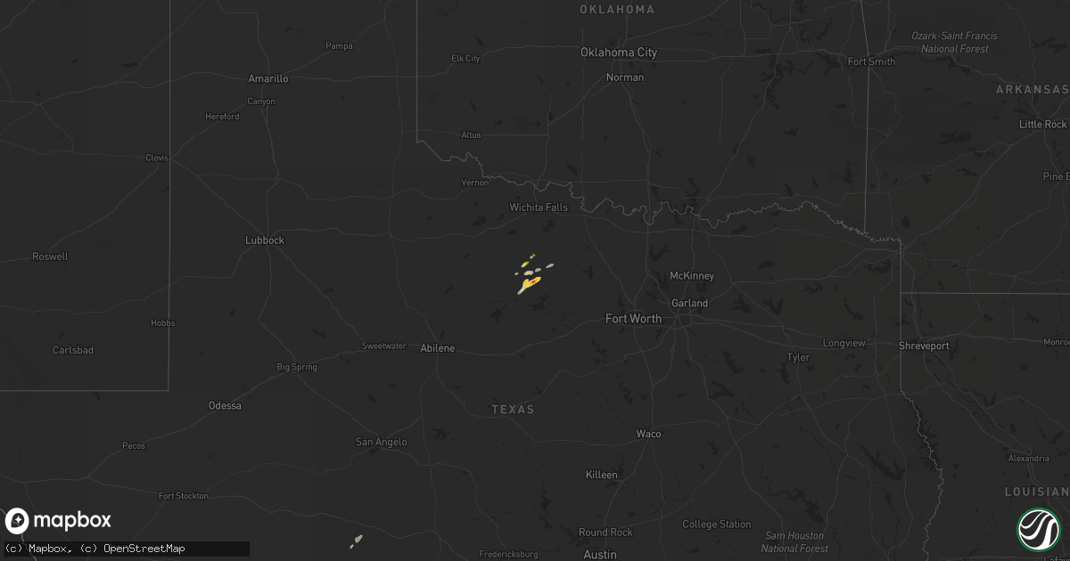 Hail map on May 6, 2014