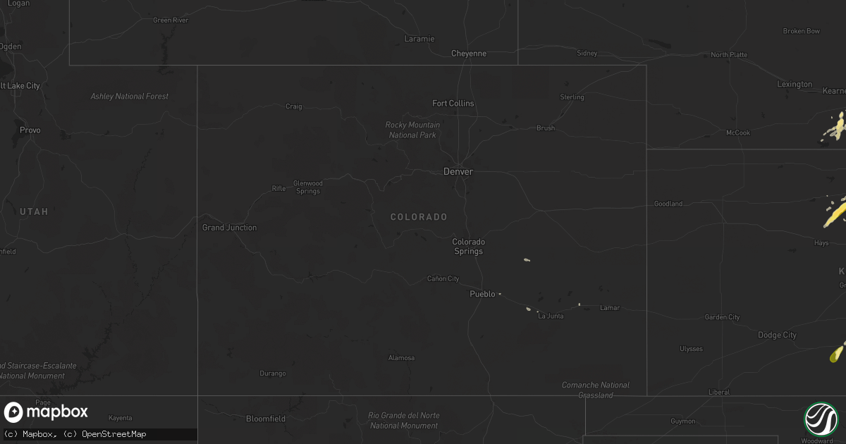 Hail map in Colorado on May 6, 2015