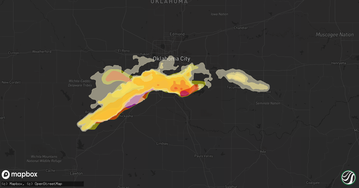 Hail map in Norman, OK on May 6, 2015