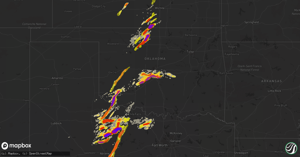Hail map on May 6, 2015