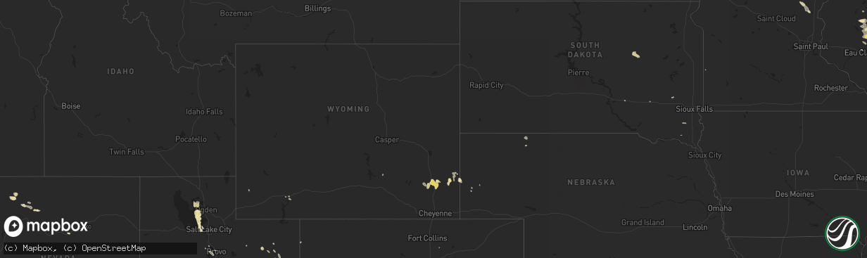 Hail map in Colorado on May 6, 2016