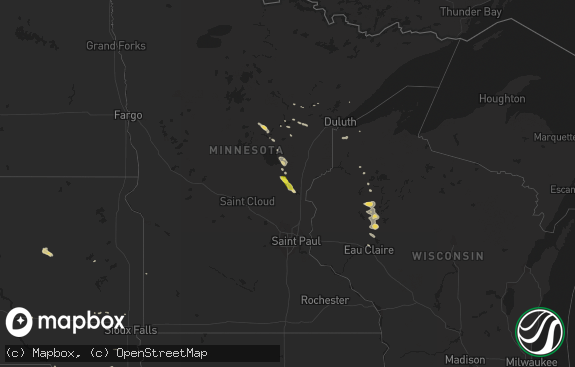 Hail map preview on 05-06-2016