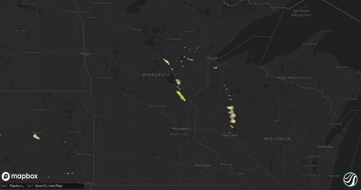 Hail map on May 6, 2016