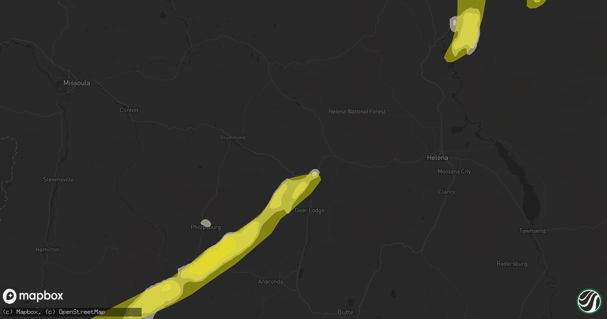 Hail map in Garrison, MT on May 6, 2017