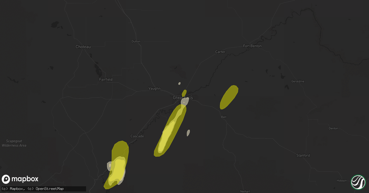 Hail map in Great Falls, MT on May 6, 2017