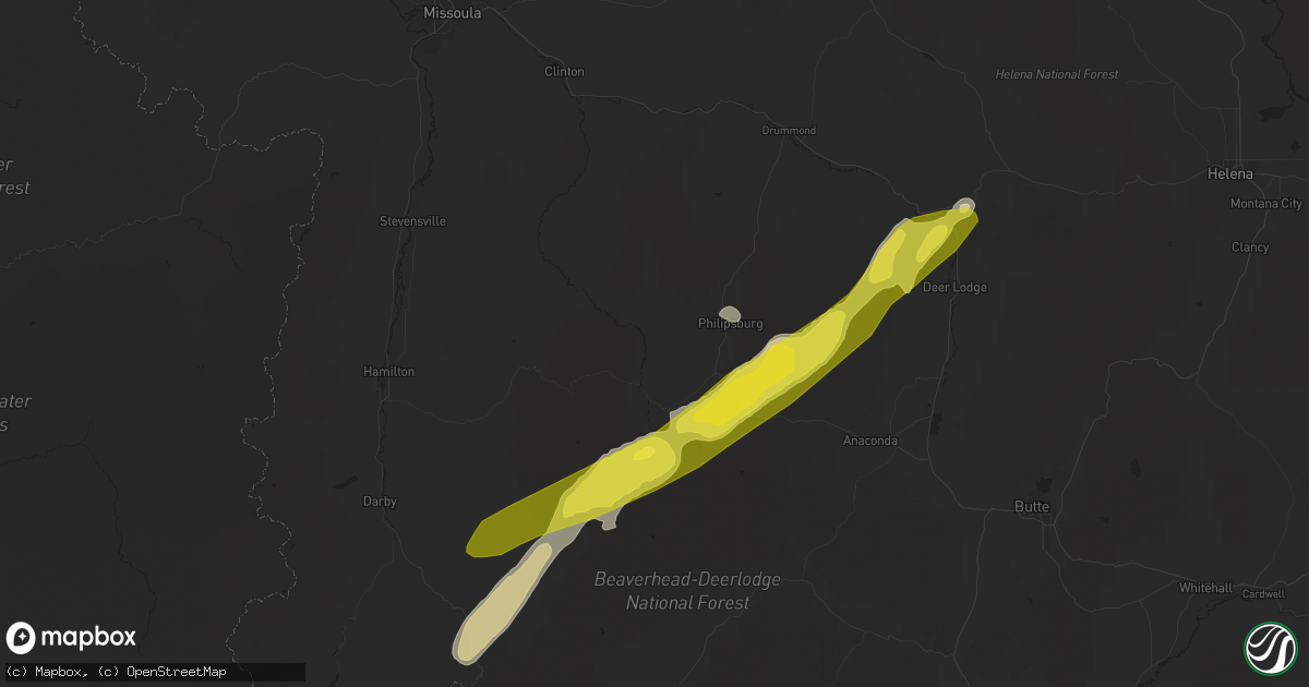 Hail map in Philipsburg, MT on May 6, 2017