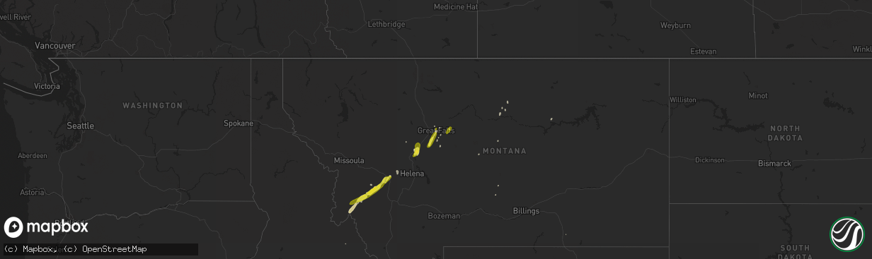 Hail map on May 6, 2017