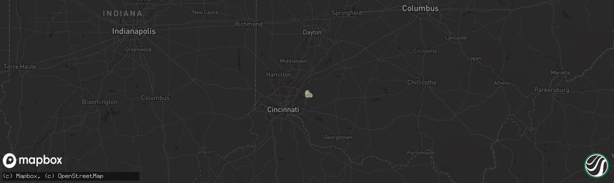 Hail map in Loveland, OH on May 6, 2018