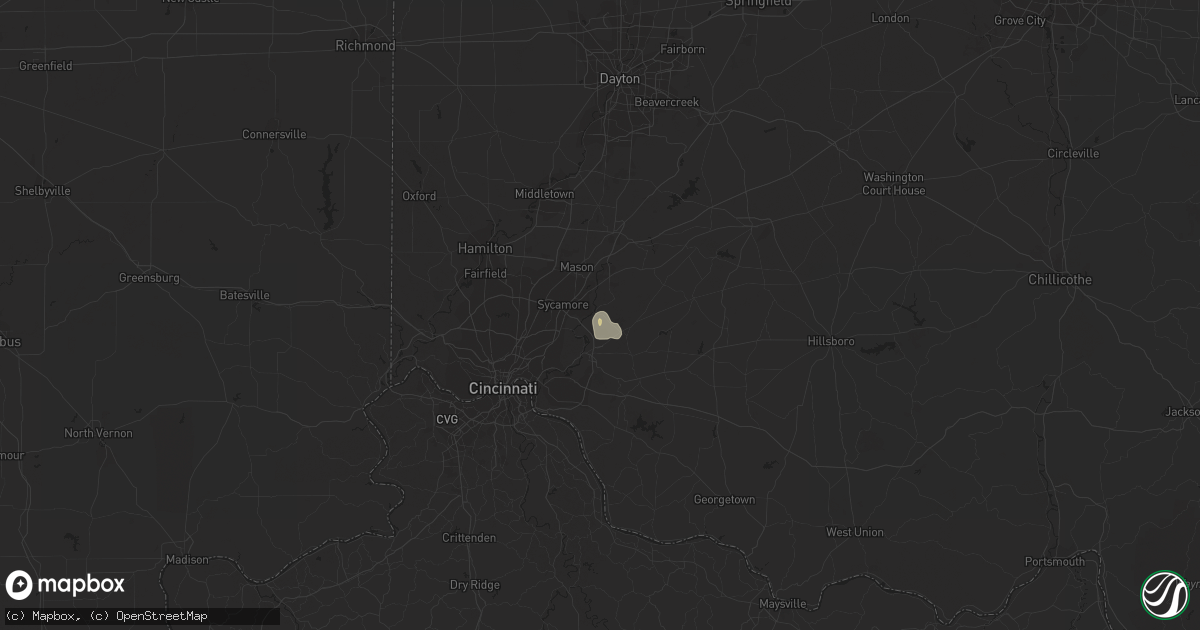 Hail map in Loveland, OH on May 6, 2018