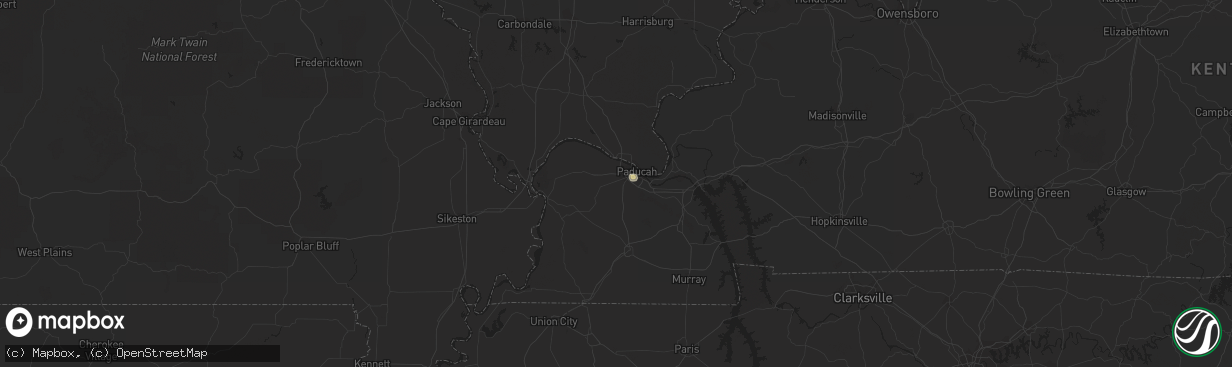 Hail map in Paducah, KY on May 6, 2018