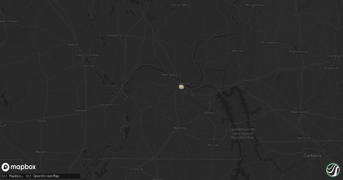 Hail map in Paducah, KY on May 6, 2018