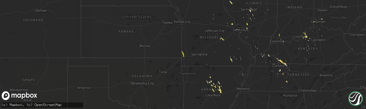 Hail map on May 6, 2018