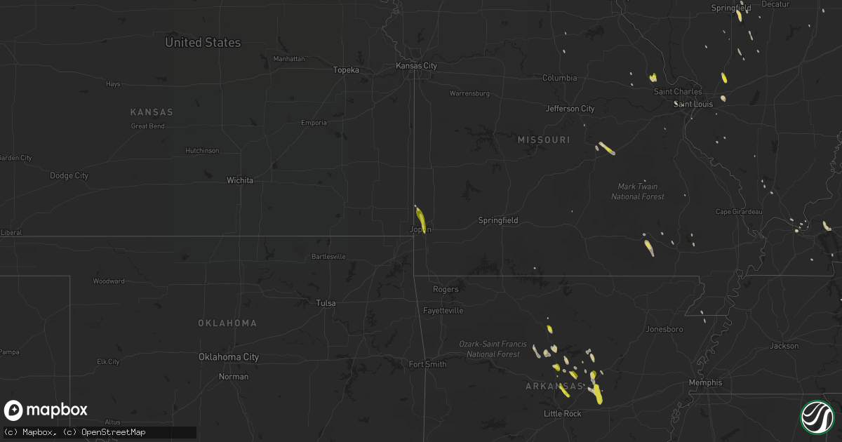 Hail map on May 6, 2018
