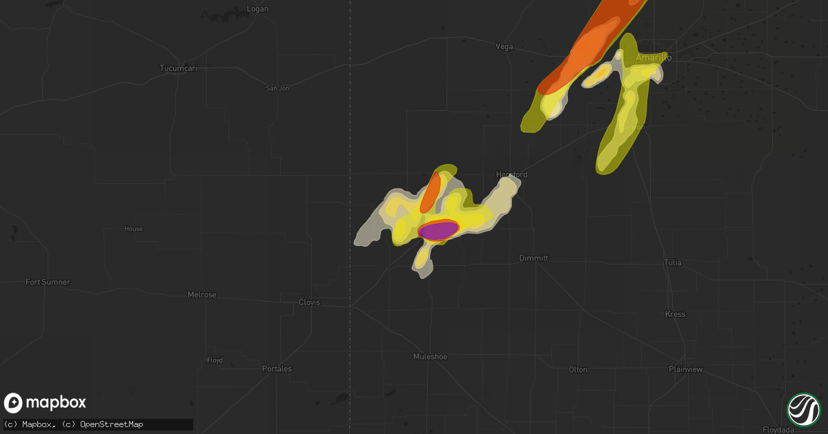Hail map in Friona, TX on May 6, 2019