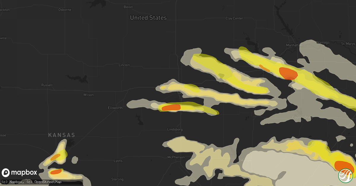 Hail map in Salina, KS on May 6, 2019