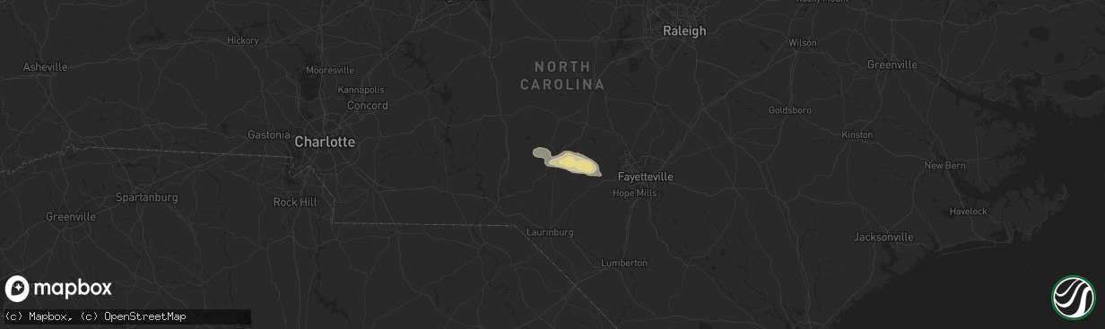 Hail map in Aberdeen, NC on May 6, 2021