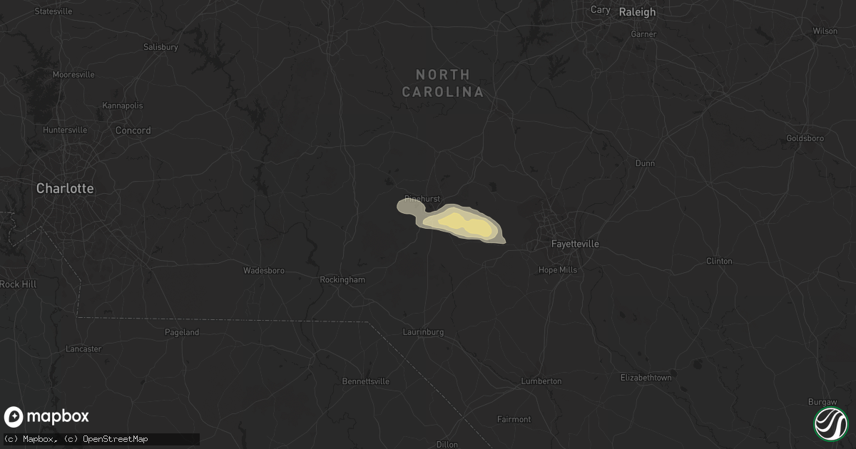Hail map in Aberdeen, NC on May 6, 2021
