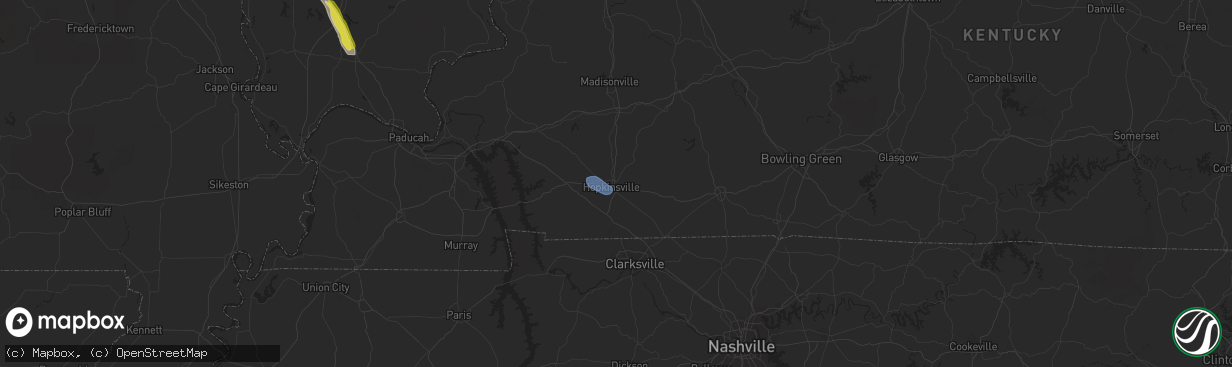 Hail map in Hopkinsville, KY on May 6, 2021