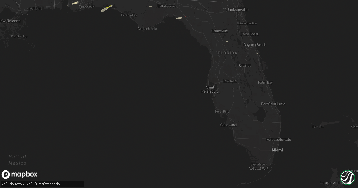Hail map in Florida on May 6, 2022