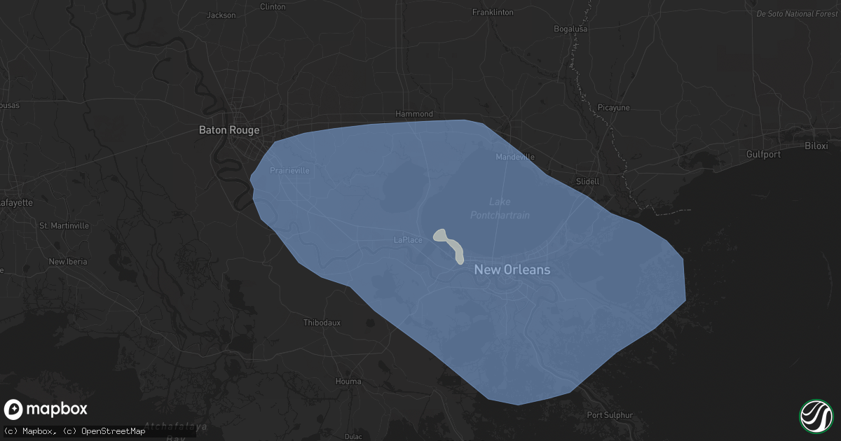 Hail map in La Place, LA on May 6, 2023