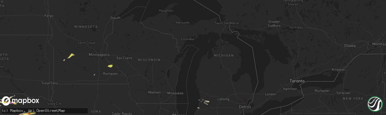Hail map in Michigan on May 6, 2023