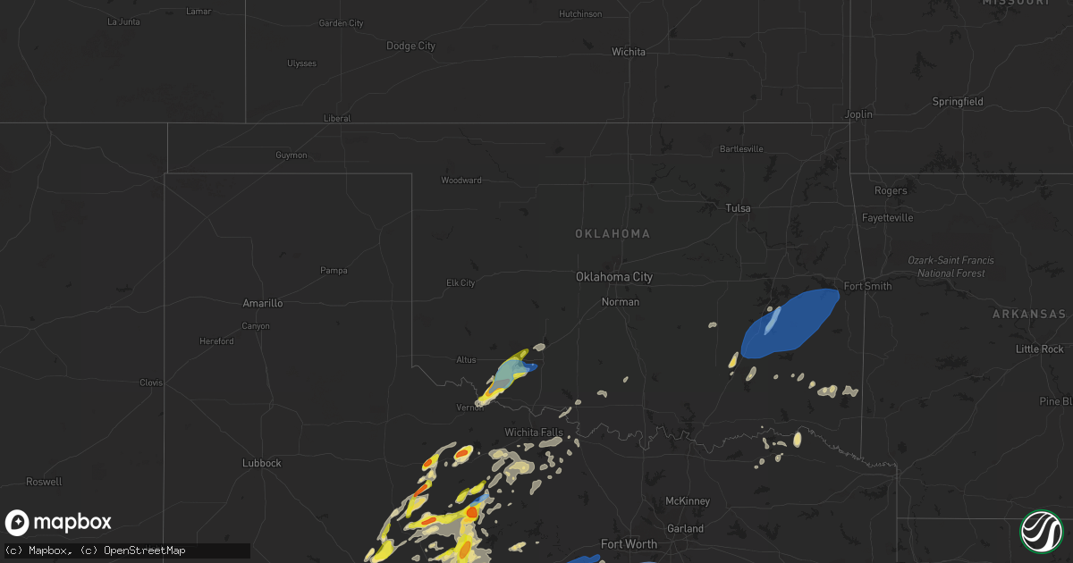 Hail map in Oklahoma on May 6, 2023