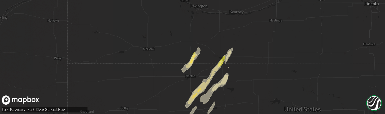 Hail map in Beaver City, NE on May 6, 2024