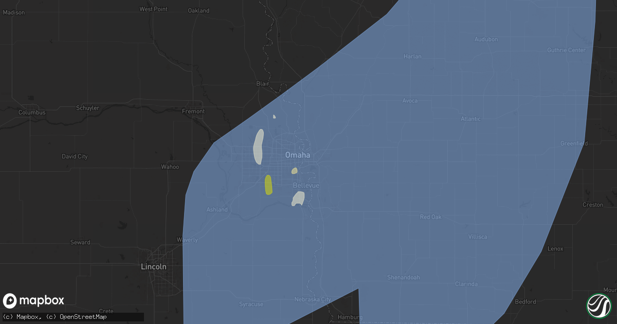 Hail map in Council Bluffs, IA on May 6, 2024