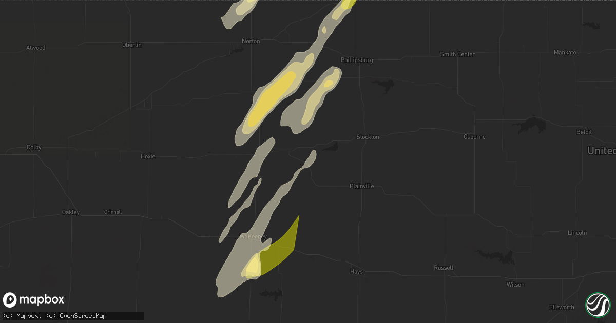 Hail map in Damar, KS on May 6, 2024