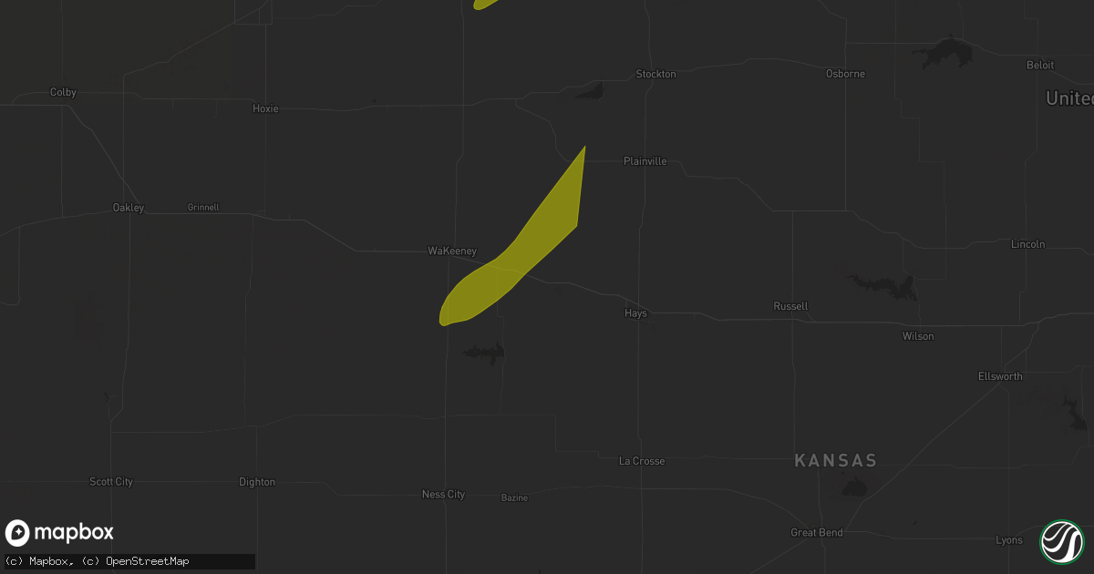 Hail map in Ellis, KS on May 6, 2024