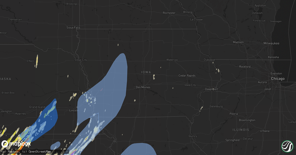 Hail map in Iowa on May 6, 2024