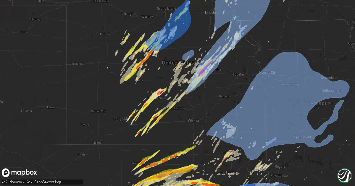Hail map in Kansas on May 6, 2024