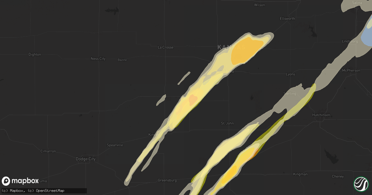 Hail map in Larned, KS on May 6, 2024