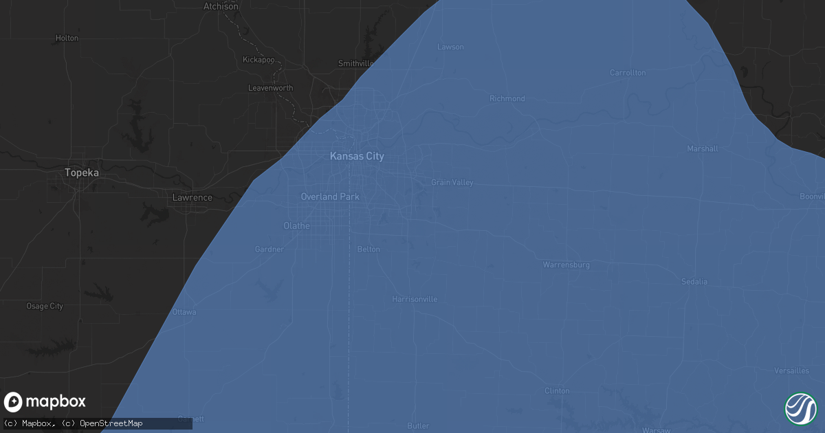 Hail map in Lees Summit, MO on May 6, 2024