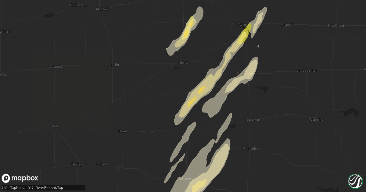 Hail map in Lenora, KS on May 6, 2024