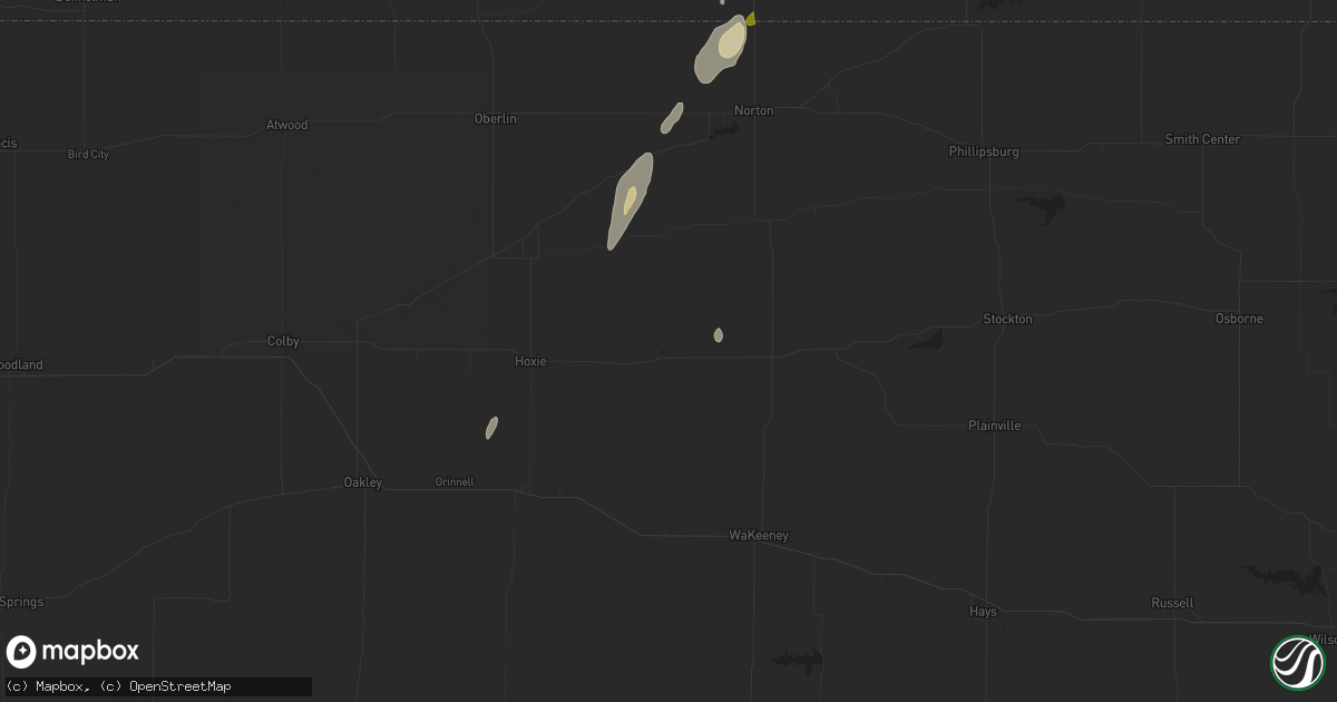 Hail map in Morland, KS on May 6, 2024