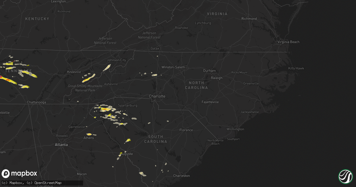 Hail map in North Carolina on May 6, 2024