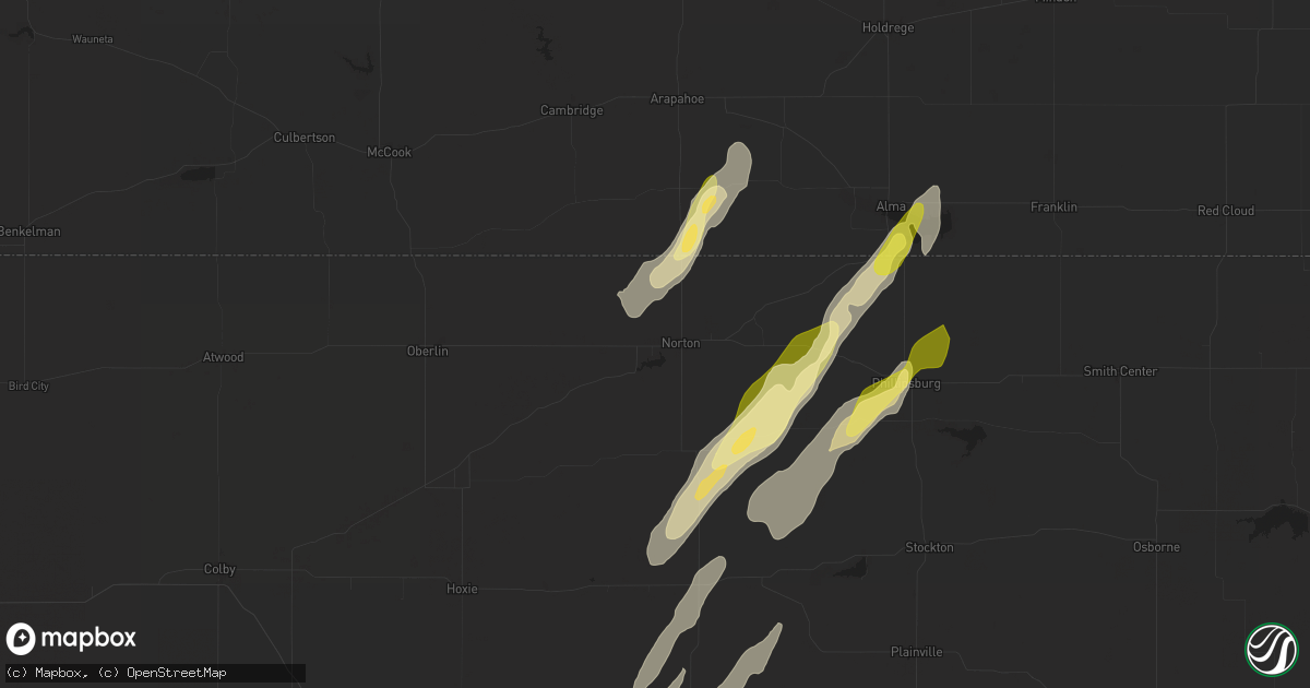Hail map in Norton, KS on May 6, 2024