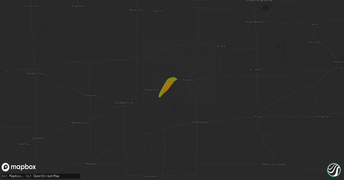 Hail map in Offerle, KS on May 6, 2024