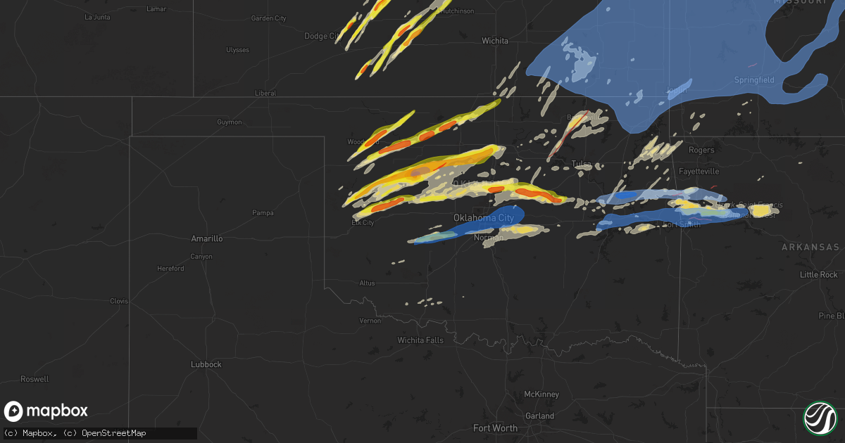 Hail map in Oklahoma on May 6, 2024