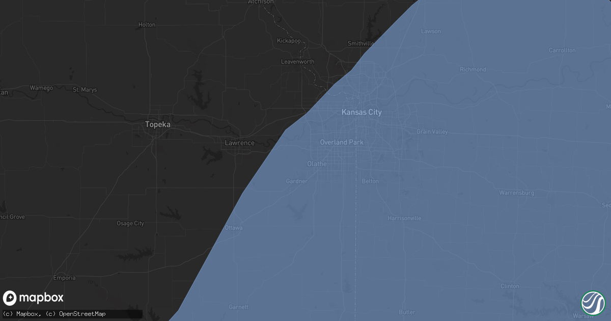 Hail map in Olathe, KS on May 6, 2024