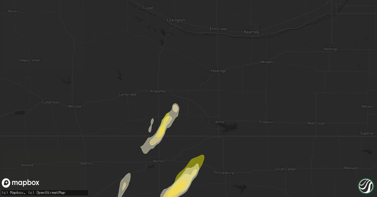 Hail map in Oxford, NE on May 6, 2024