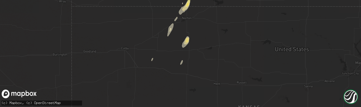 Hail map in Penokee, KS on May 6, 2024