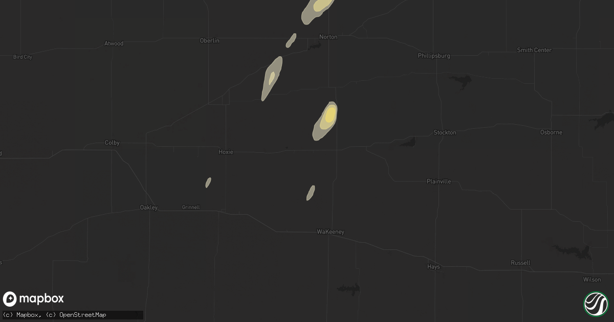 Hail map in Penokee, KS on May 6, 2024