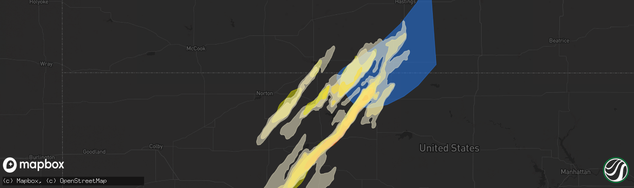 Hail map in Phillipsburg, KS on May 6, 2024