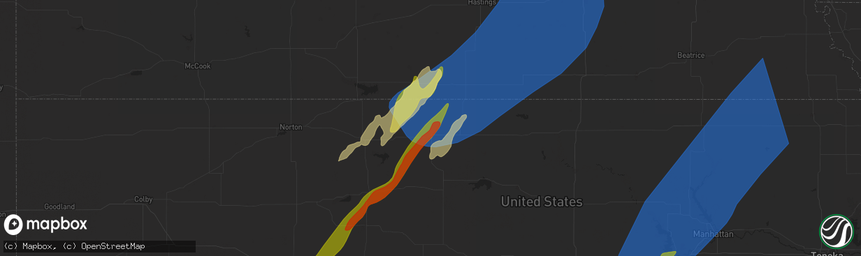 Hail map in Smith Center, KS on May 6, 2024