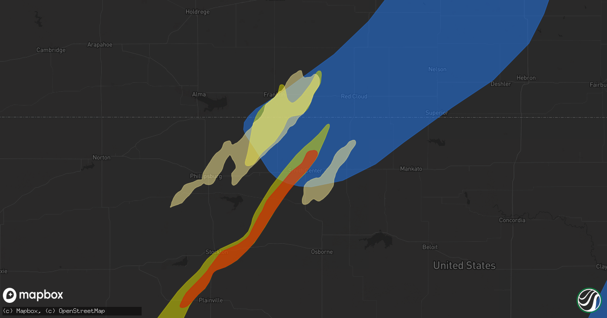 Hail map in Smith Center, KS on May 6, 2024