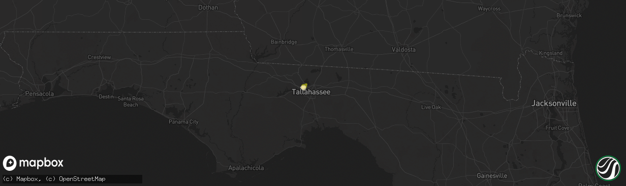 Hail map in Tallahassee, FL on May 6, 2024